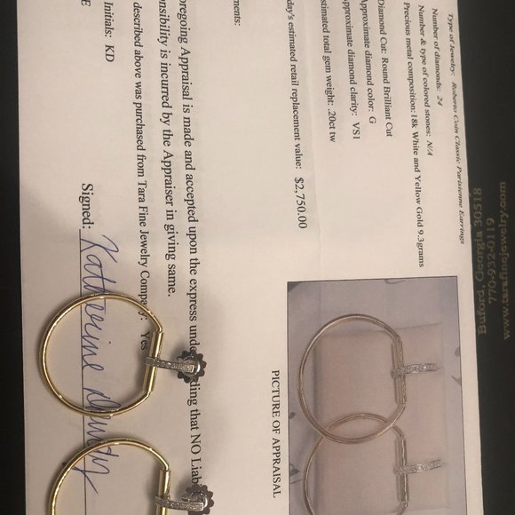 Roberto Coin Classic Parisienne 18k Ear Rings - Picture 1 of 5